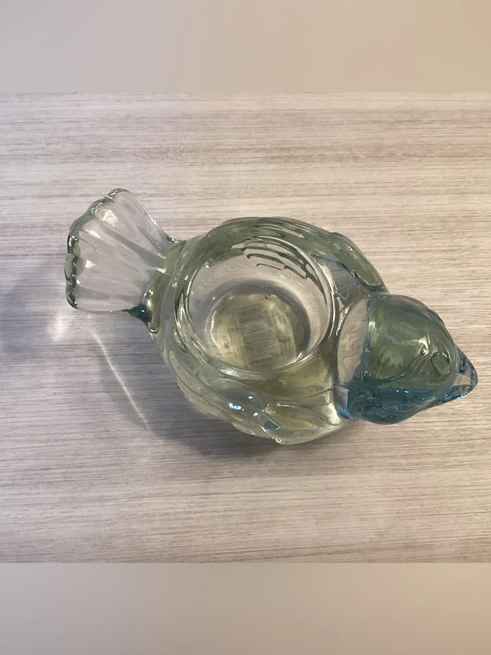 Vtg Indiana Glass Bird Votive Tea Light Candle Holder Clear Crystal  - IEC
